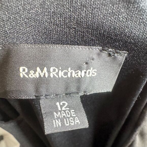 R&M Richards black sparkly blouson sheath dress size 12 - Picture 8 of 10